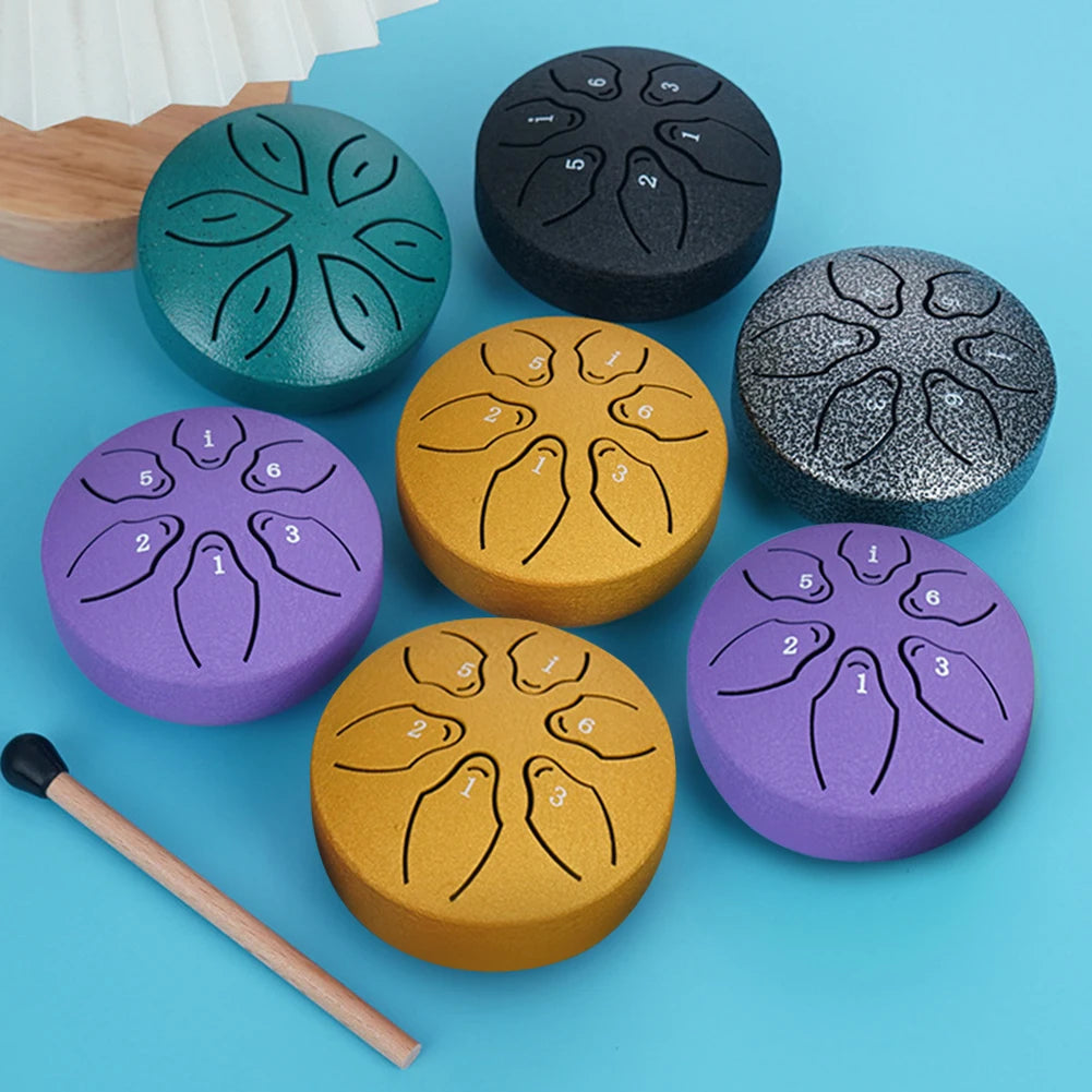 Relaxation Steel Tongue Drum – 3" Travel Size