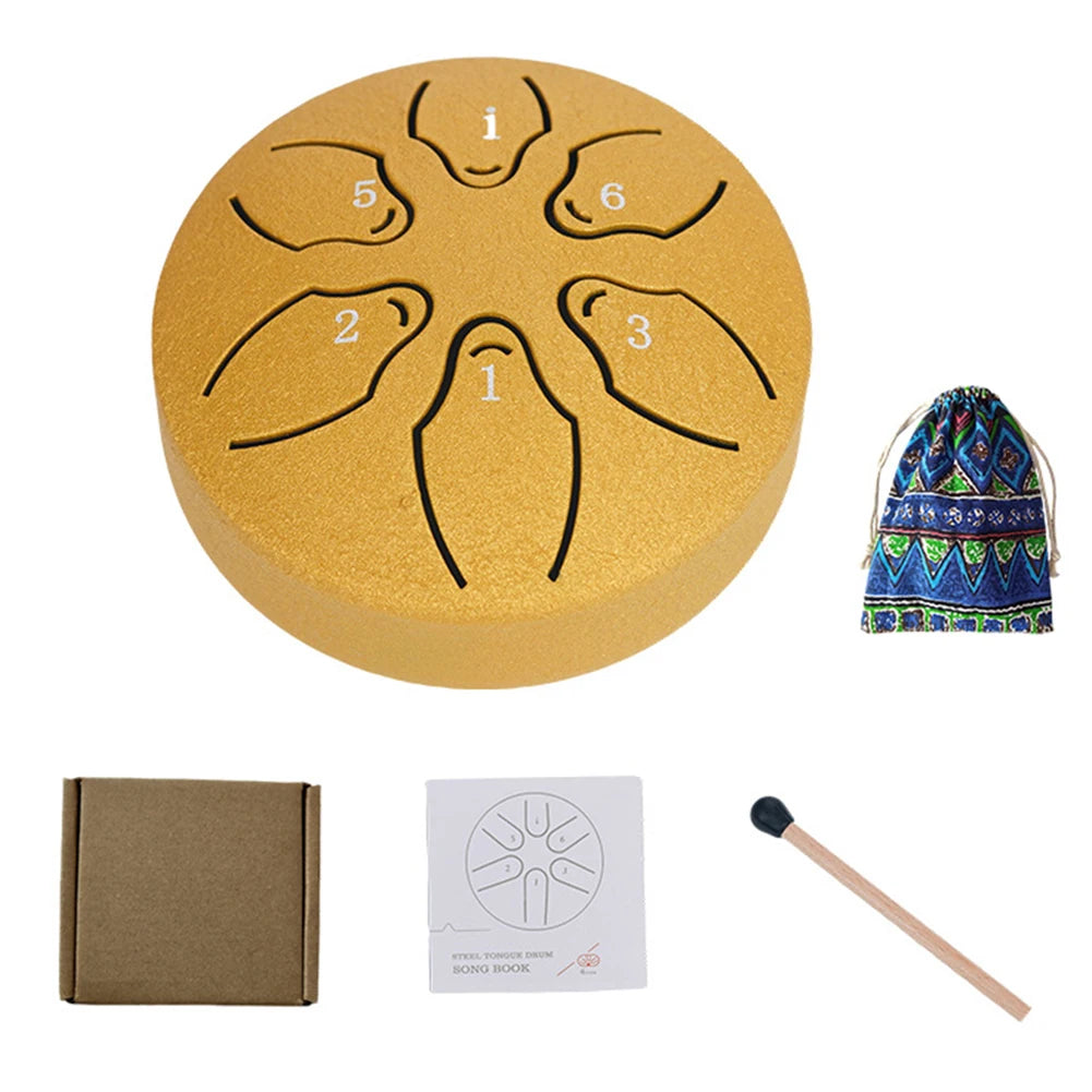 Relaxation Steel Tongue Drum – 3" Travel Size