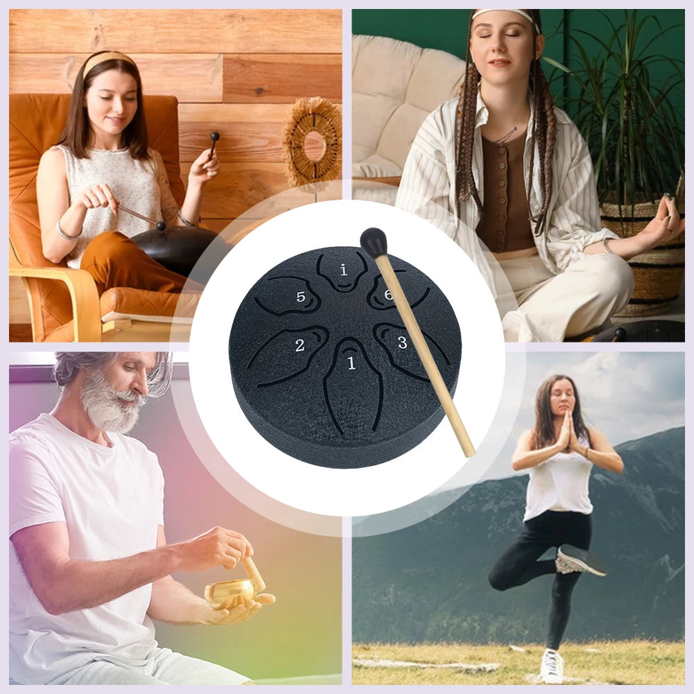 Relaxation Steel Tongue Drum – 3" Travel Size